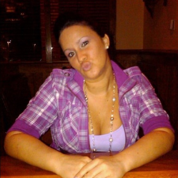 Purple plaid Zip up jacket - Picture 8 of 8